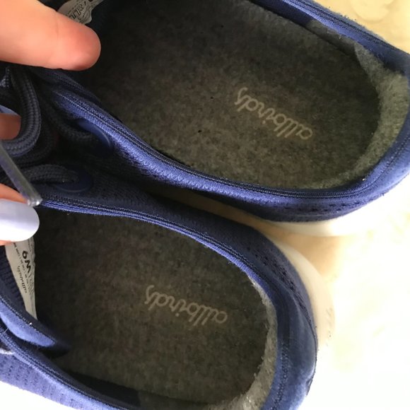Allbirds Tree Runner Sz 9 Eco Friendly Wool Shoes Navy Blue and White - Picture 9 of 11